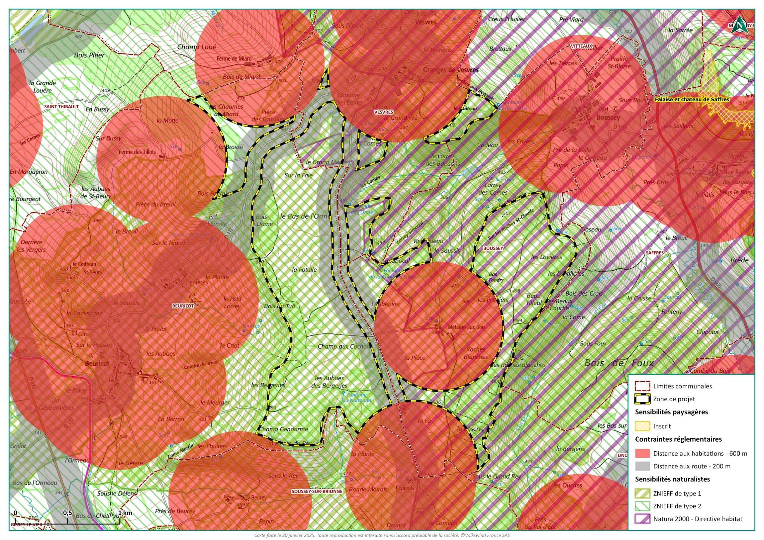carte des contraintes